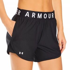 Under Armour Women’s Play Up 3.0 loose Black Athletic Shorts Size Medium